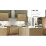 L -shape flat pack kitchen with island drawer packs.15 x unit kitchen, 2x 800 drawer packs soft