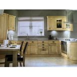 5300 +Solid natural oak kitchen doors, drawer fronts and accessories including glass and curved