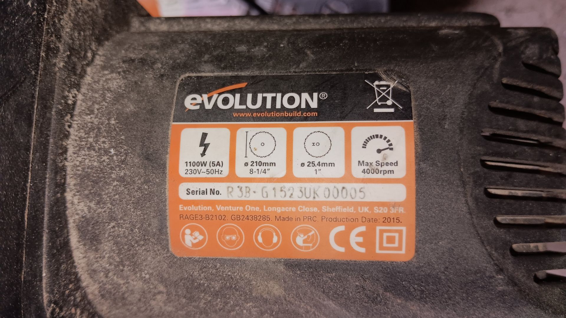 2 x Evolution power tools comprising of Evolution 008-0002 305mm electric disc cutter, 110v, - Image 8 of 8