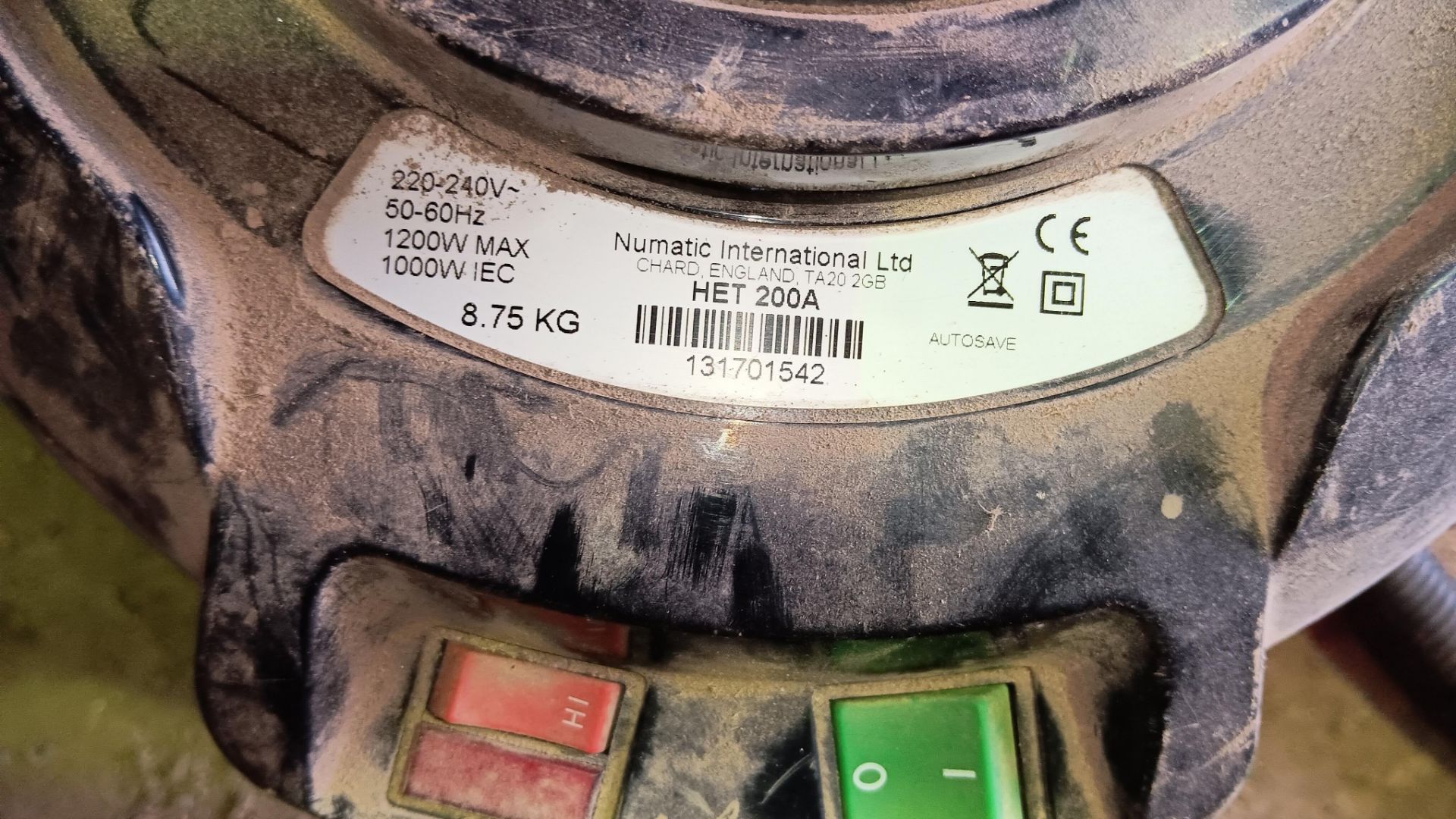 Numatic HET 200A Hetty vacuum cleaner, 240v, serial number 131701542 without attachments - Image 2 of 2