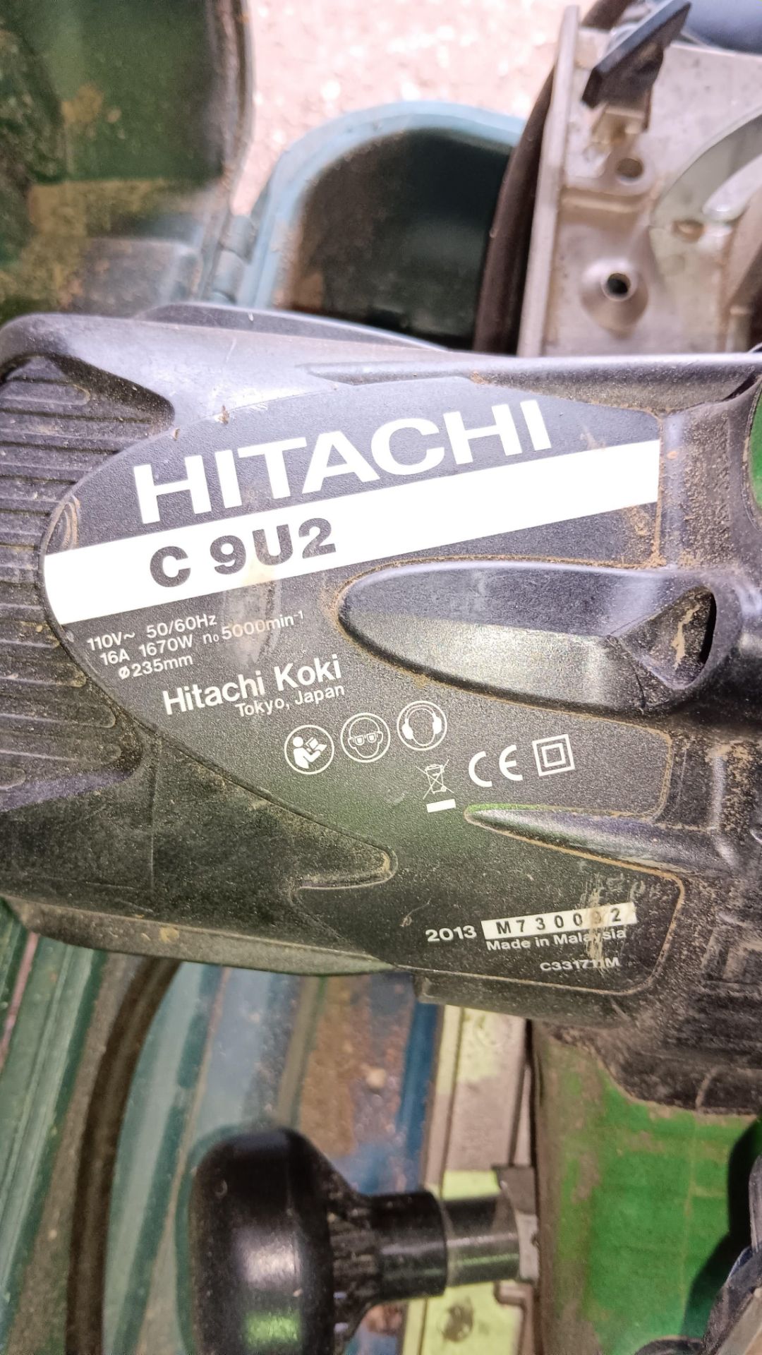 Hitachi C9U2 circular saw with case, 110v, serial number M730092 (2013) - Image 4 of 4