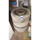 4 x part used Bridgestone 215/65R15 tyres with rims