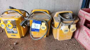 3 x Transformers with 240v input to 110v output