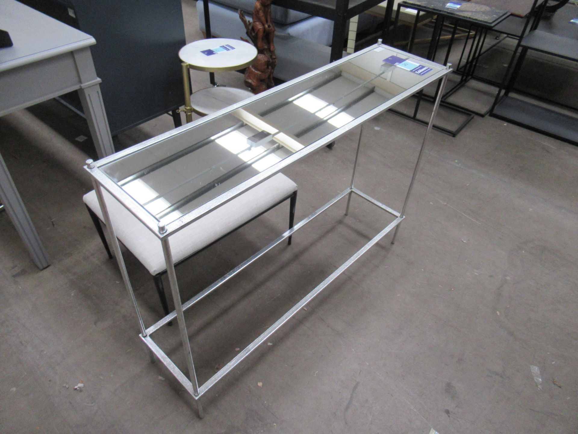 Silver Painted Console Table (1020 x 270 x 750mm) - Bild 2 aus 4