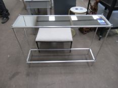 Silver Painted Console Table (1020 x 270 x 750mm)