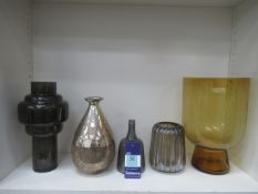 Shelf of Glass Vases