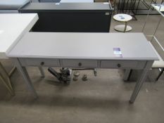 Grey Three Drawer Console Table (1350 x 450 x 750mm) - RRP £549