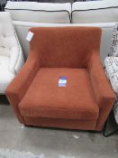 Burnt Orange Suede Chair - RRP £450