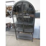 Metal Framed 'Art Deco' Style Bookcase/Display Cabinet