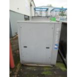Schneider Uniflair Packaged Air Cooled Water Chiller. Model number ISAF0621A
