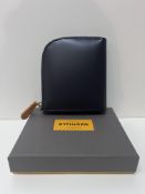 Ettinger London BH2099EJ Half Zip Wallet/Key Strap - Navy Brindle