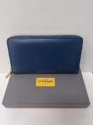 Ettinger London BH205IEJ Large Zip Around Purse - Petrol Blue Brindle