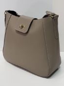 Tusting Hazel Hobo Leather Bag - Taupe