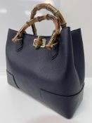Momo Lolo Black/Bamboo Leather Handbag