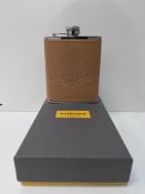 Ettinger London 6oz Captive Top Hip Flask - Acorn/Fox