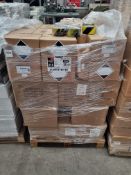 Pallet of 'Pursan' Alcohol Hand Cleanser & Qty of Black/Yellow Hazard Tape