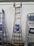 9 Rung Aluminium 'Tubesca Platinum 300' combination ladder