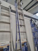 10 Rung Aluminium 'Tubesca Platinum 300' double extending ladder