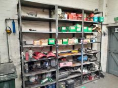 Rack and contents to include 14 : Various Lucas alternators for models such as Chrysler Alpine, Ford