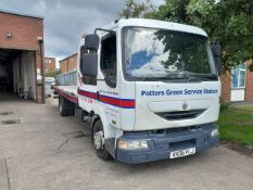 Renault Midlum 180 based recovery truck with J&J Conversions slide and tilt bed and winch