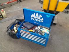 Mag Tools chest and contents, no key, as lotted per photographs, with Laser branded Tool bag and