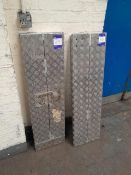 2 : Low clearance steel checkerplate vehicle ramps, approx. 1.1m length
