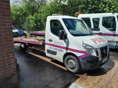 Nissan NV400 flatbed recovery truck with ramp, Registration Number BV16 SFE, c. 335,000 miles
