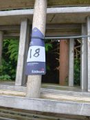 2 aluminium double extension ladders & 2 aluminium ladder sections