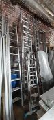 5 various aluminium ladders