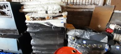 Quantity of clear plastic sheeting to pallet