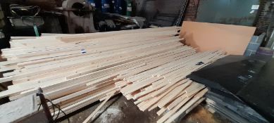 Large quantity of various timber battens (Scaffold boards below are not included)