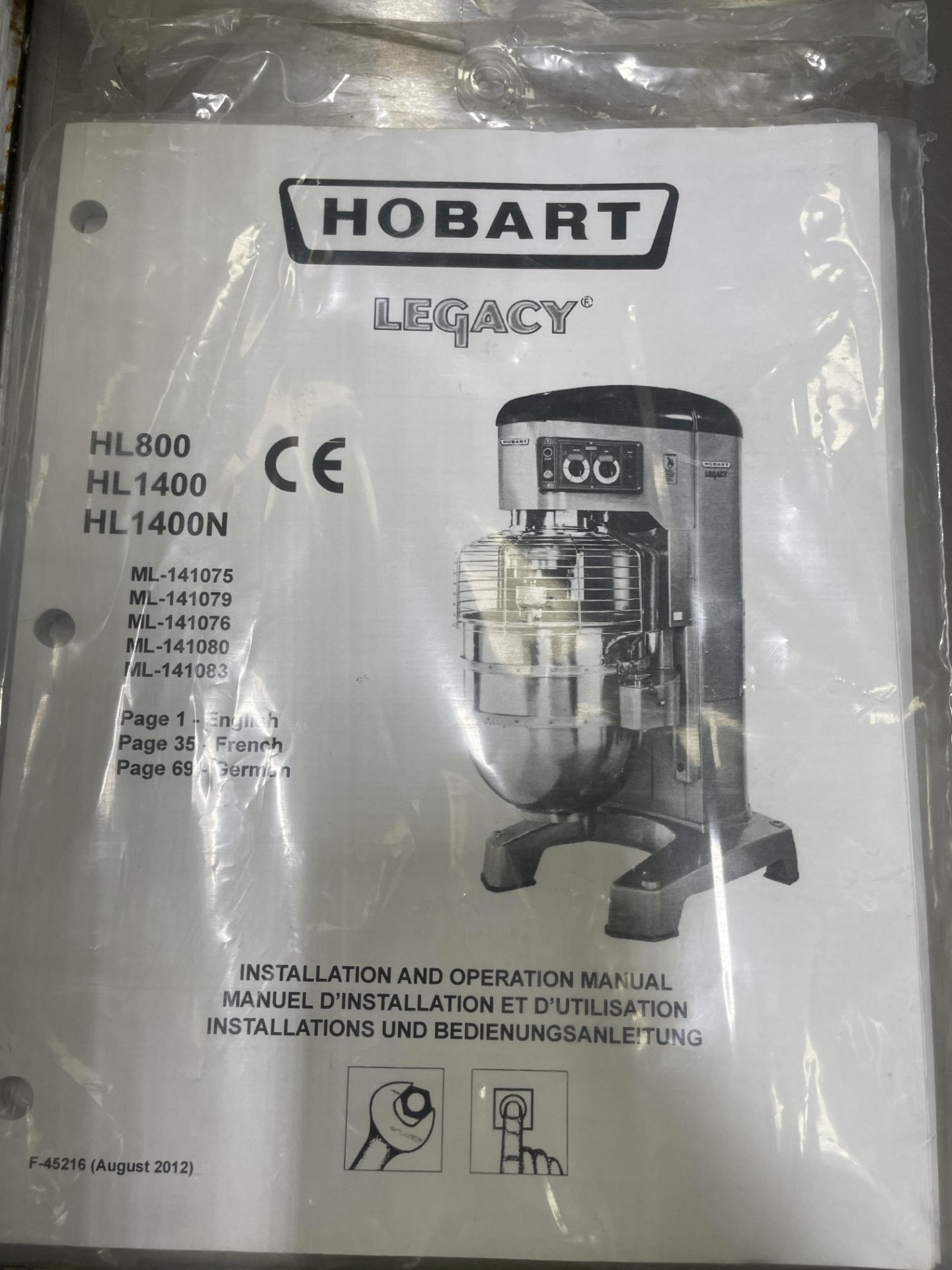 Hobart 1400 Mixer with jacketed bowl. - Image 11 of 11