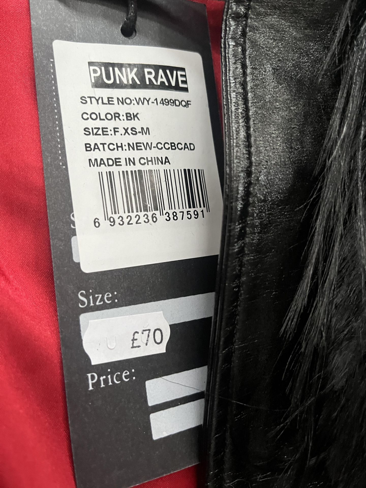 4x PunkRave Faux Fur Jackets (XS-M) RRP £70 each - Image 2 of 2