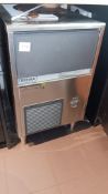 Brema CB416AHC stainless steel slimline undercounter ice cube maker, serial number 2023011163364 (