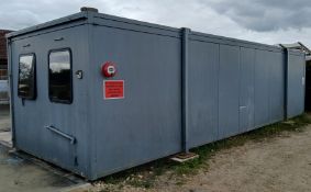Unknown 10.2m x 3.1m x 2.5m (h) approx. jackleg portable office building, Contents Excluded, A