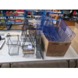 Various wire shop décor storage racks