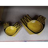 6x Hornsea Pottery (Chartruse) Large Dishes & Small Dishes