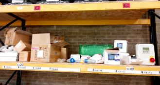 Quantity of various electrical components to 3 x shelves to include power supplies, insulation,