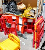 Quantity of various red site barriers