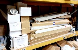 Large quantity of various retail LED strip lighting, spot lighting to shelf