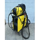 Esab Fabricator EM401I mig welder (3ph) on trolley with Esab Fabricator feed 304