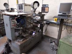 Wickman CNC adapted disc grinder to include M-DRO SDS3 digital control panel, Desktop computer on