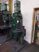 Herbert single spindle driller with rise and fall table Machine No. 762
