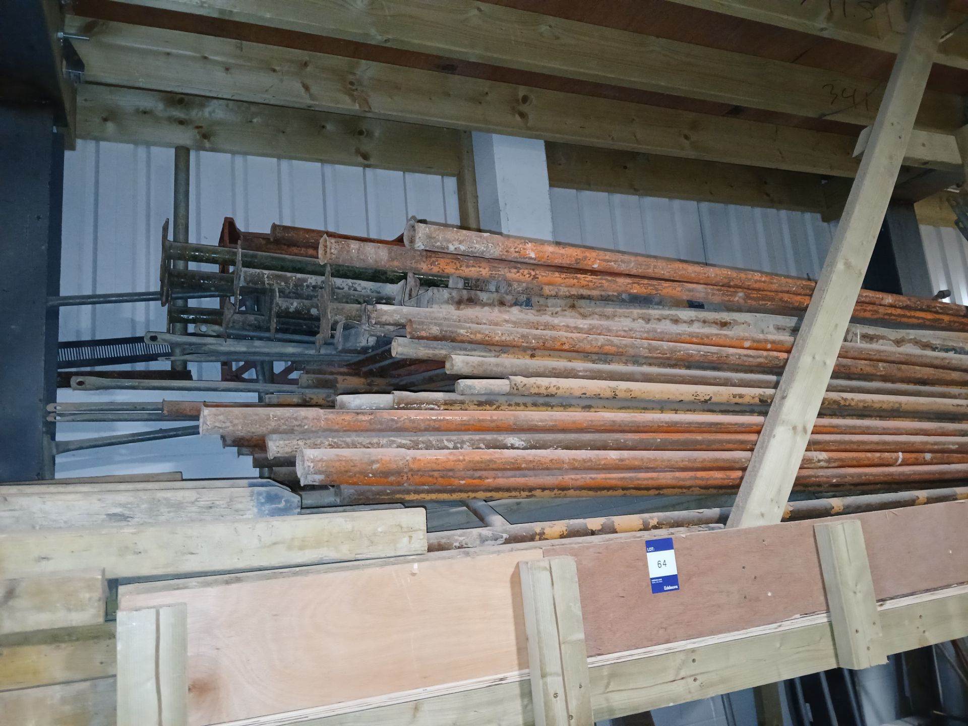 Quantity of acrow props & trestles to shelf