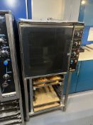 Moffat Bakbar Turbofan E32 convection oven, 240v, serial number B36125 on stainless steel stand (