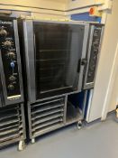 Moffat Blue Seal Turbofan E35 H453-30 convection oven, 400v, serial number 315444 on stainless steel