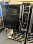 Moffat Blue Seal Turbofan E35 H453-30 convection oven, 400v, serial number 323624 on stainless steel
