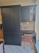 Larder cupboard/butlers pantry c/w right hand desk with over cupboard + under drawer overall dimensi