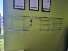 Stainles Steel hanging kitchen wall rack - 1.5m wide