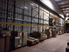 8 Bays of Link 51 boltless pallet racking (10 x 4m uprights and 30 x 2.8m crossbeams) – (Racking